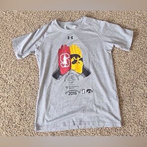 Boys Under Armour Gray Iowa Football Rose Bowl 2016 T Youth Large